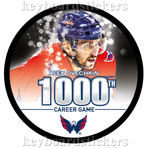 Alex Ovechkin #8 Washington Capitals 1000 Career Games Souvenir Hockey Puck Cover