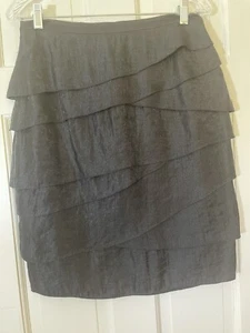 FALDA FORRADA EN CAPAS NEGRA ADRIANNA PAPELL NIGHT ESSENTIALS MUJER TALLA 8 - 249 - Imagen 1 de 12
