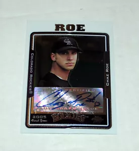 2005 Topps Chrome Update 237 Chaz Roe Autograph Auto Rookie RC Rockies - Picture 1 of 1