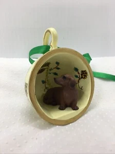 Dackel Figur Hund Welpe Weihnachtsschmuck anthropomorph Teetasse Teetasse - Bild 1 von 7