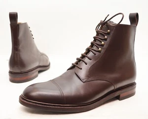 Meermin Dark Brown Country Calfskin Cap Toe Derby Boots - Sz 10.5 UK - 11.5 US - Picture 1 of 14