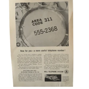 Publicidad publicitaria número útil de teléfono Bell 1961 vintage - Imagen 1 de 5