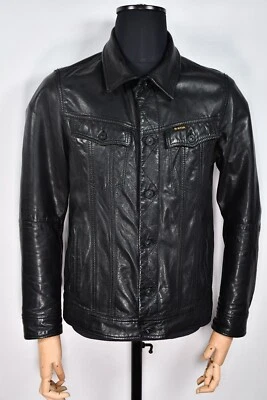 G-Star Raw Slim Fit Tailor Jacket Real Leather Black Men's size  L - Image 1 of 4