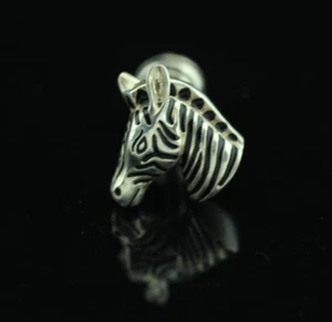 Tiffany & Co. One Sterling Silver Zebra Cufflink (Single) - Picture 1 of 4