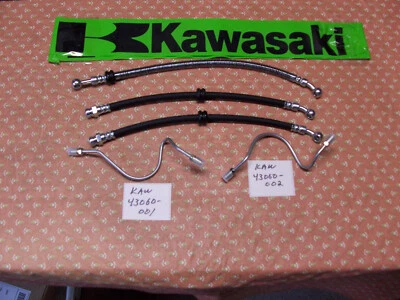 KAWASAKI H1/H2 NUEVO KIT DE MANGUERA Y LÍNEA DE FRENO DE DOBLE DISCO - DOBLE DISCO DOREMI Japón - ¡NUEVO! Foto 1 de 2