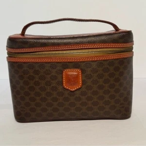 Celine Macadam Vanity EUC coated canvas leather trim top handle zip around close - Picture 1 of 10