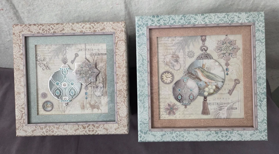 Christmas Decorative Boxes Kirshner Decorative Art Christmas Boxes - Set of 2 - Image 1 of 4