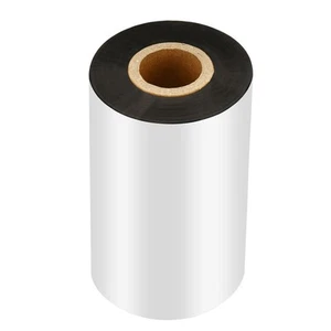 4.33"x918' Wax Thermal Transfer Ribbon, 1 Roll 1" Core Ink Out Ribbon, Black - Afbeelding 1 van 6