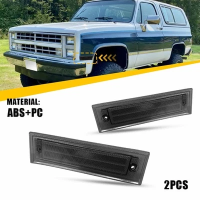 2x Carcasa de luz marcadora delantera ahumada para Chevrolet K5 Blazer 1981-1991 EAAF Foto 1 de 4