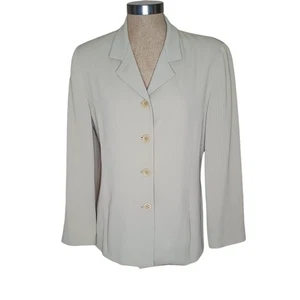 Alex Garfield GARFIELD & MARKS Women's Blazer Size 10 Button Front Beige Vtg - Picture 1 of 9