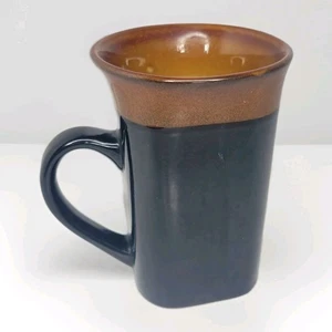 Taza de café alta Royal Norfolk marrón/negra: apta para microondas/lavavajillas - Imagen 1 de 10