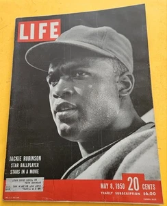 LIFE MAGAZINE - May 8 1950 - Jackie Robinson - Italian Gardens - 75th Bday G/VG - Picture 1 of 13