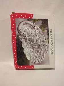 International Christmas SANTA CANDY DISH Silver Plated. 8" WM. Rogers & Son - Picture 1 of 5