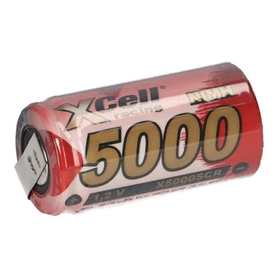 XCell SUB-C Akku Zelle 5000mAh 1,2V NIMH Hochleistungszelle mit U Lötfahne - Bild 1 von 4