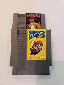 NES Super Mario Bros 3 + Tecmo B&eacute;isbol Original Nintendo Juego Lote