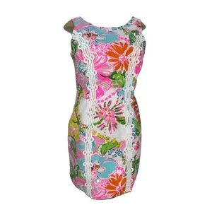 Vestido Vaina Floral Lilly Pulitzer Para Mujer Talla 10 Informal Sin Mangas Algodón Usado en Excelente Condición - Imagen 1 de 17