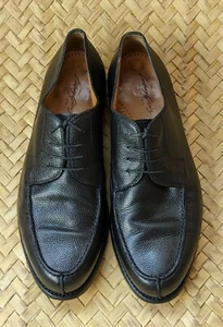 Ludwig Görtz Split toe Pebbled Grain Leather Derby Black Size 10.5 UK | 11.5 US - Imagen 1 de 12
