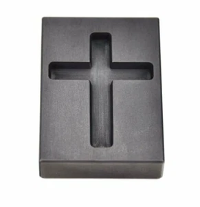 1 Oz Glassblowing Cross Graphite Push Mold Lamp Work Religious Artist - Picture 1 of 1
