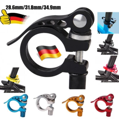 MARKENLOS 25.4-34,9mm Sattelklemme Schnellspanner GUB Fahrrad Sattelstütze eBike Aluminium