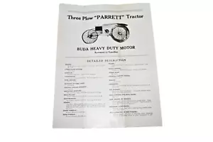 PARRETT TRACTOR 1920 TO END OF THE COMPANY 1923 - Picture 1 of 8