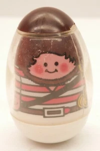 Vintage Hasbro Weebles Pirate Boy Brown Hair White Base HTW18 c.1975 From #588 - Picture 1 of 2