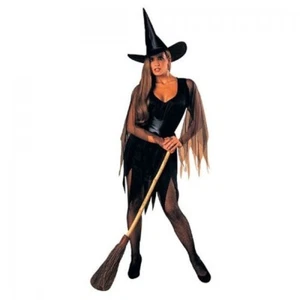 SEXY WITCH FANCY DRESS COSTUME ADULT OUTFIT HALLOWEEN BOOK DAY ROLE PLAY - Picture 1 of 1