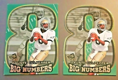 DAUNTE CULPEPPER 1999 PRESS PASS- BIG NUMBERS REGULAR & DIE CUT 🏈 FOOTBALL CARD - Image 1 of 2