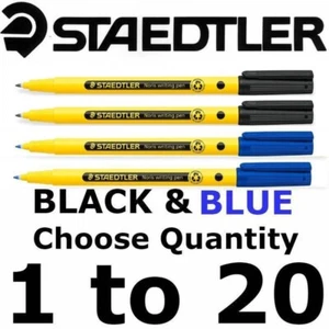 STAEDTLER 307 Handwriting Black or Blue Ink Pens 0.6mm Line SCHOOL WRITING GRIP - Picture 1 of 7