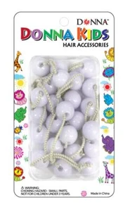 KIDS HAIR ACCESSORIES PONYTAIL BALL 12PCS WHITE - Picture 1 of 1