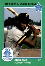 1989 South Atlantic League All-Stars Grand Slam #5 Greg Sims Trilby Florida Card
