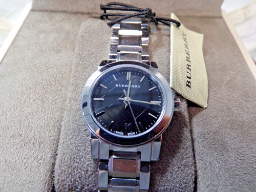 Burberry BU9201 Orologio da Donna Argento Acciaio Inox 26 mm Quadrante Nero