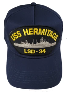 USS HERMITAGE LSD-34 SHIP HAT - NAVY BLUE - Veteran Owned Business - Bild 1 von 1