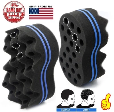 Magic Barber Sponge Brush Twist Hair For Dreadlock Coils Afro Curl Wave Tool USA - Image 1 of 4