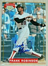1994 Nabisco FRANK ROBINSON on card AUTOGRAPH with COA All Star Legends HOF