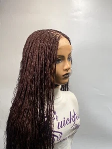 Braided wig,Knotless Box Braids,Frontal braid wig,Braid wig,Boho Braid - Picture 1 of 11