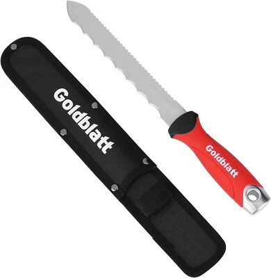 Goldblatt Insulation Knife 8'' Stainless Steel Blade Serrated Sharp Double Side - Image 1 of 4