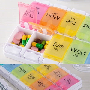 7 Day Weekly Pill Box Medicine Tablet Organizer Dispenser Container Case AU - Picture 1 of 11