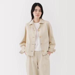 MUJI Womens Organic Cotton Kapok Jacket Unbleached FedEx - Bild 1 von 8