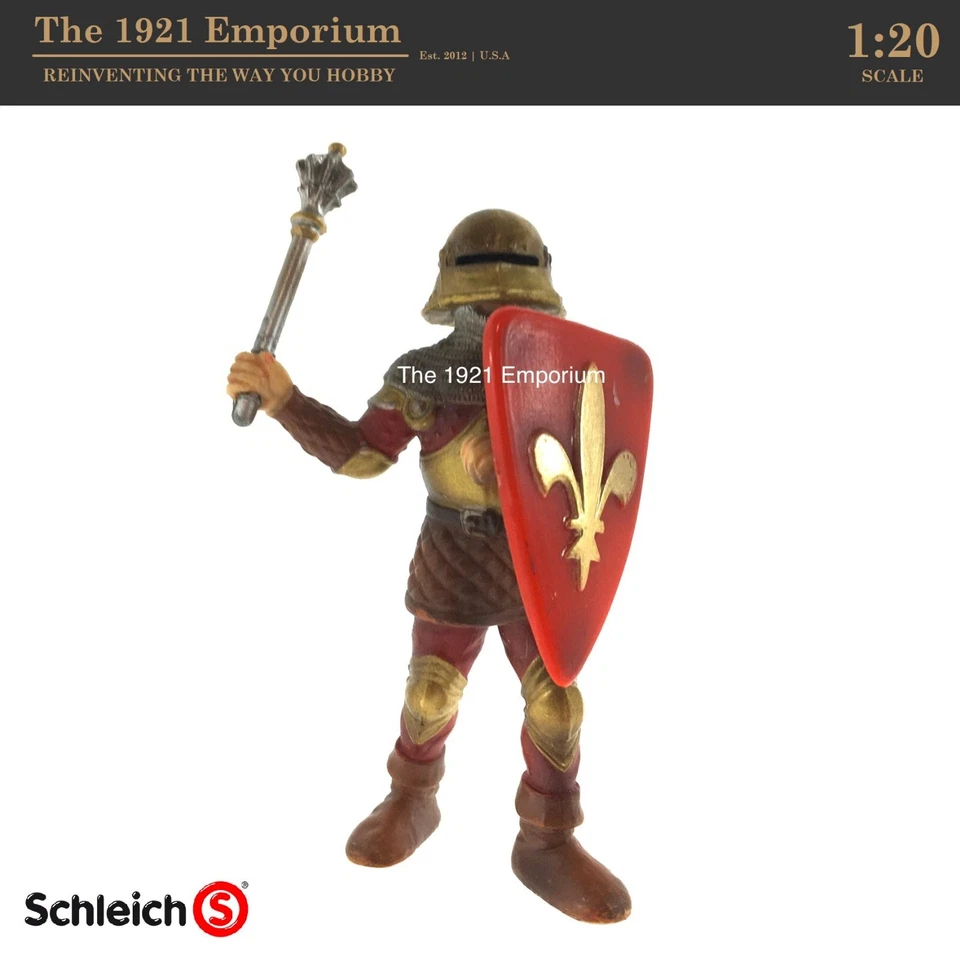 Figura de soldado maza caballero de la era medieval Schleich escala 1:20 - pintada a mano Foto 1 de 3