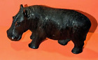 Vintage Africa Hippopotamus wood carving, Ebony textured, beautiful detail  "7