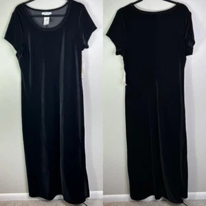 Karen Kane Women's Short Sleeved Long Black Dress Size L - NWT - Picture 1 of 9