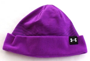 Under Armour Coldgear Reactor Purple Rave Beanie Youth Girl's One Size NWT - Picture 1 of 2