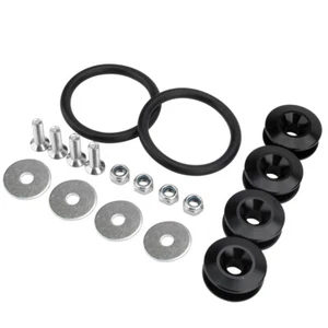 4x JDM Aluminum Quick Release Fasteners Bumper Trunk Fender Hatch Lids Kit Black - Picture 1 of 12