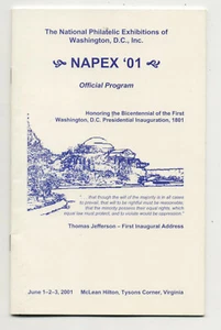 NAPEX 2001 Official Program National Philatelic Exhibition - Picture 1 of 1