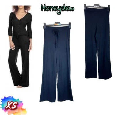 Pantalones de salón Honeydew XS Stay Inside negros 94985 para mujer nuevos sin etiquetas (solo pantalones) Foto 1 de 4