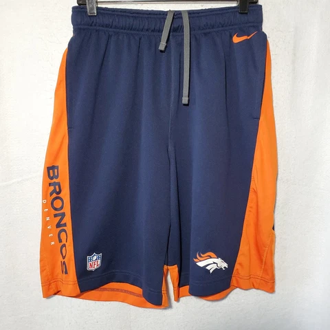 Nike Denver Broncos Shorts Men's Medium NFL Football Blue Cover