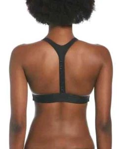 NWT$62 Nike Swim Hydralock Womens Black Fusion Back Bikini Top Size L - Picture 1 of 7