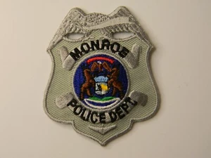 Monroe (Michigan) Paramedic Police Dept Silver Patch 2” X 2.5” - Picture 1 of 1