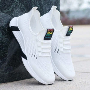 New Sports Shoes Men's Breathable Casual Mesh Shoes Comfort Increase Lace-up Non - Picture 1 of 7