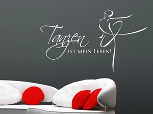Adesivo murale danza è vita adesivo murale sticker soggiorno cameretta bambini frase - Foto 1 di 4